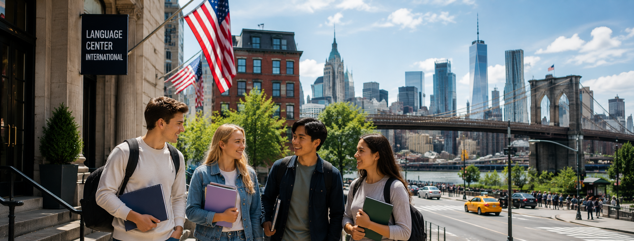Amerika’da dil okullarında eğitim alan uluslararası öğrenciler sınıf ortamı