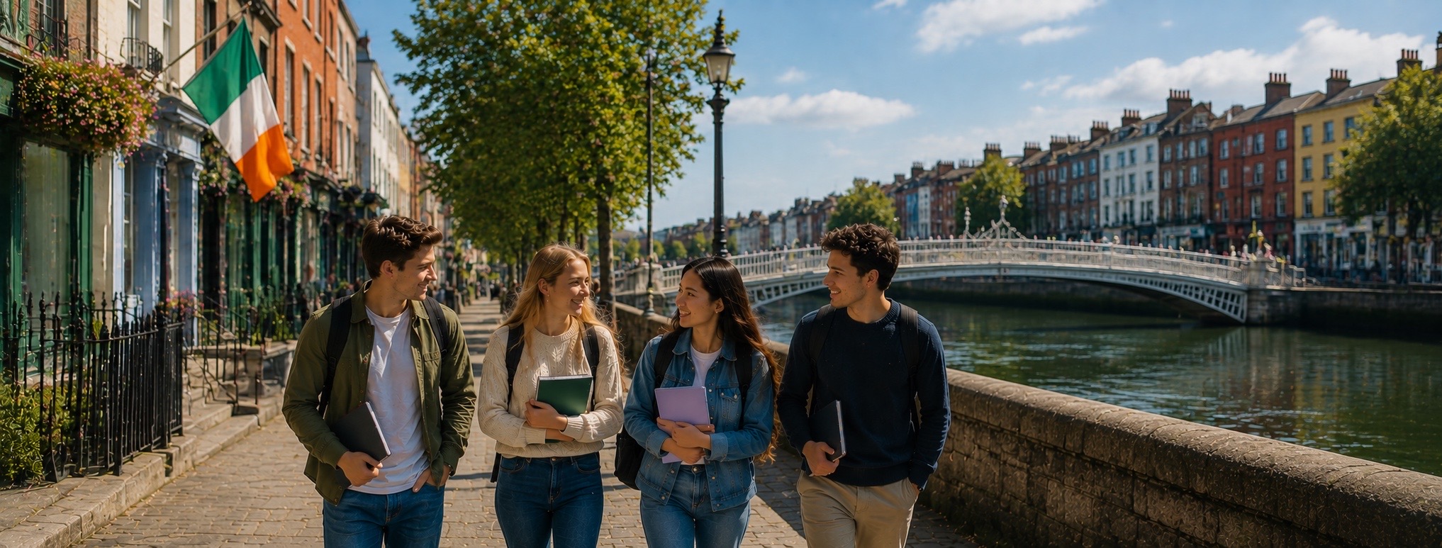 İrlanda dil okullarında eğitim gören uluslararası öğrenciler Galway’de